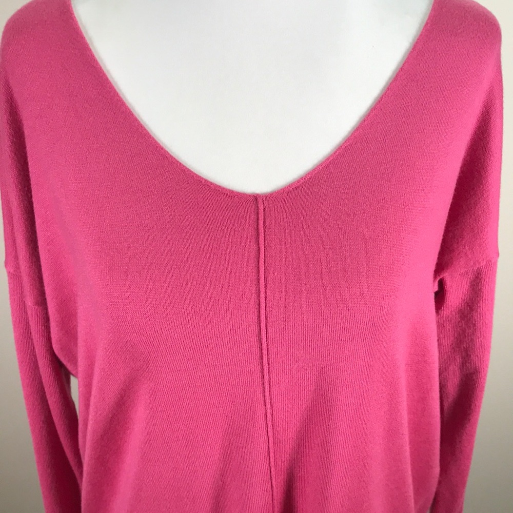 Joan Vass Hi-Lo Viscose Sweater - Picture 2 of 7